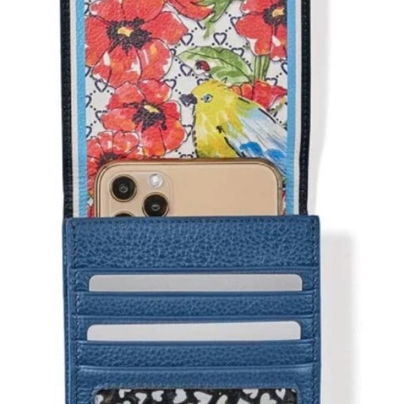 Brighton Vintage Love Floral Crossbody Bag - Navy and Multicolor - Picture 2 of 5